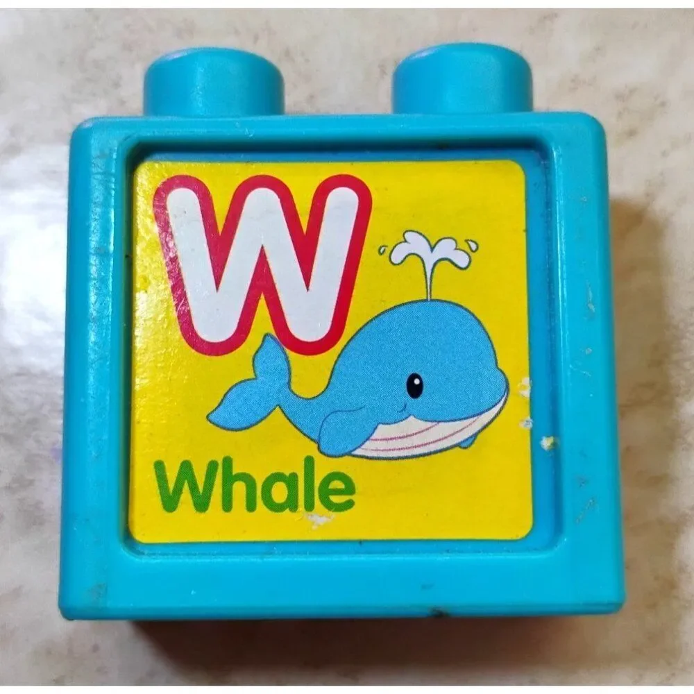 Vtech Sit to Stand Alphabet Train Replacement Letter Block J-Jacket/W-Whale